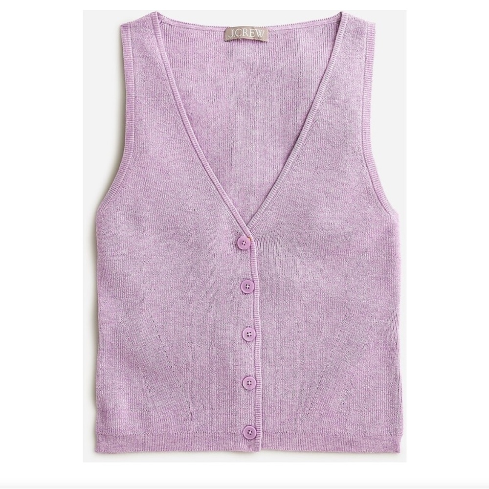 J Crew • Fitted Button Up Sweater Vest